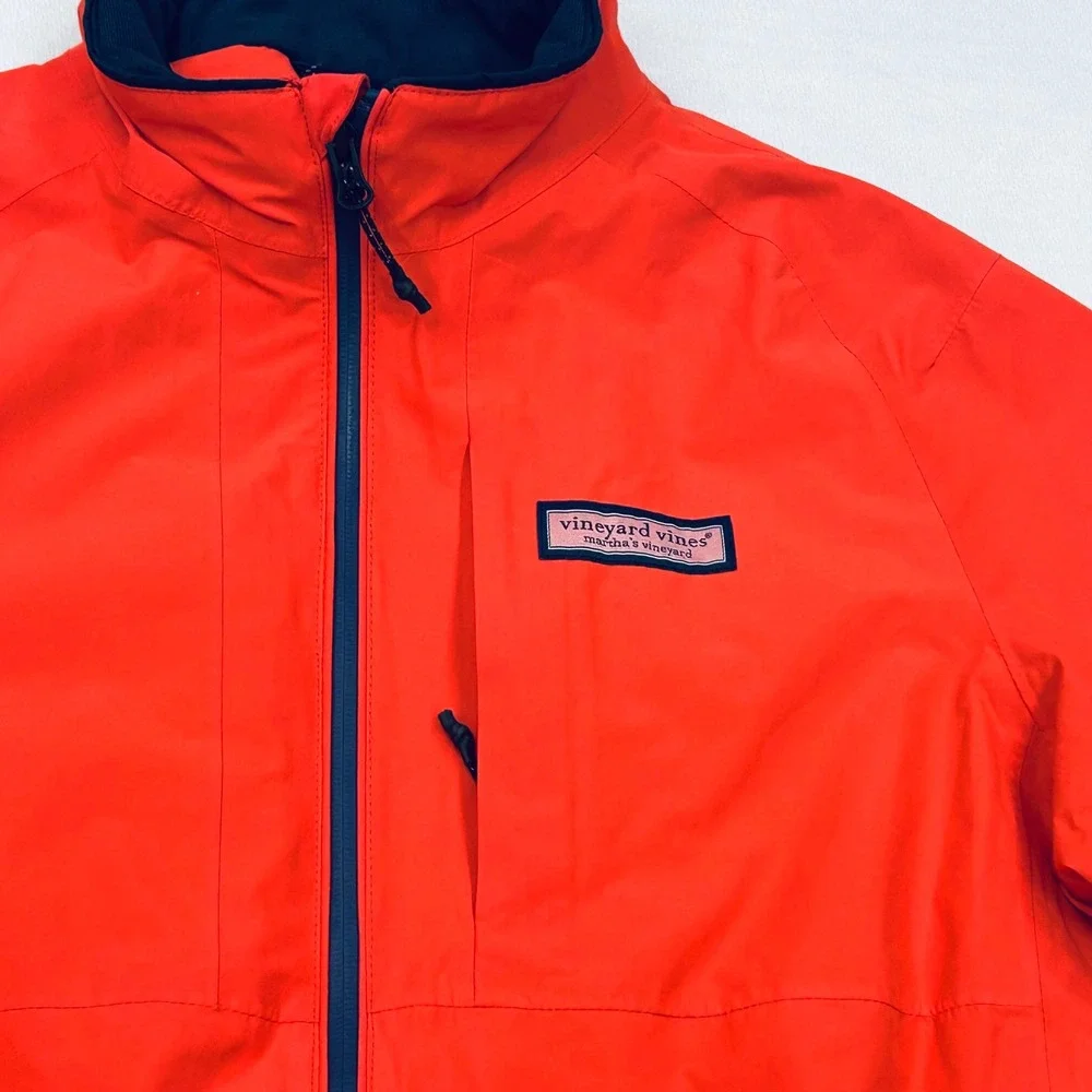 Vineyard Vines Performance Windbreaker Jacket Mens S Full Zip Rain Coat Coastal